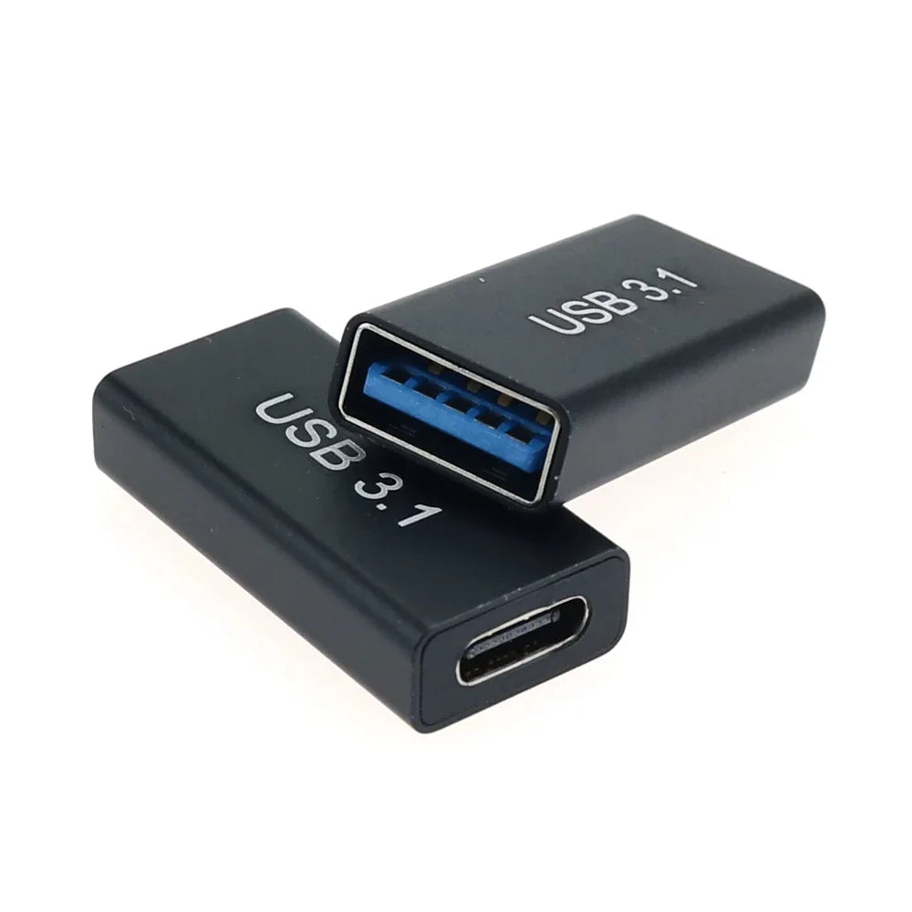 2 Peças USB 3.0 Acoplador Fêmea para USB tipo C Fêmea // Adaptador Super Rápido USB 3.0 tipo C // Extensor Conversor de Conexão