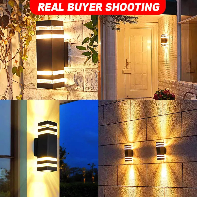 Luminária de Parede Moderna p/ Decoração Externa/Interna E27 // Lâmpadas À Prova d'água // Lâmpada de fachada LED // Decoração Externa/Interna p/ Casa
