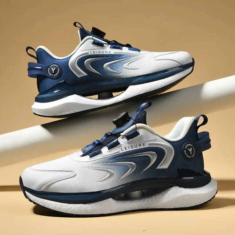 Tênis de Corrida c/ Amortecimento de Marca p/ Homens // Tênis de Design de Alta Qualidade // Tênis de Corrida Respirável de Malha // Calçados Esportivos de Treinamento Masculinos