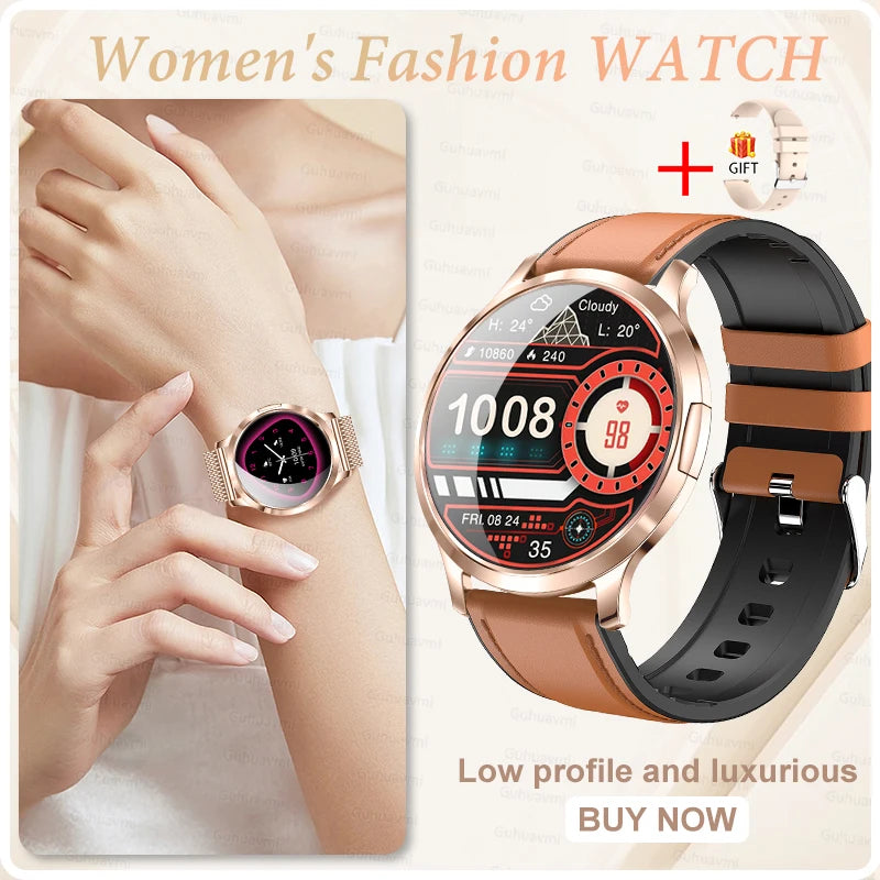 Novo Smartwatch Feminino 2026 // Presente com Tela Touch Completa de 1,32 Polegadas // Funções de Esporte e Fitness // Chamadas Bluetooth e Design Elegante