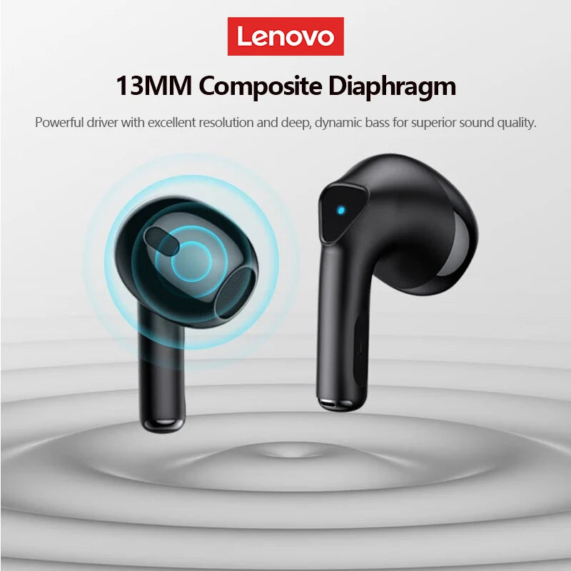 Fones de Ouvido s/ Fio Bluetooth Lenovo LP80 Choice // Bateria de Longa Duração, À Prova D'água // Som Estéreo HIFI // Esportivo // Com Microfone