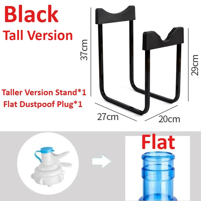 Conjunto de Suporte para Dispensador de Água // Preto/Branco, Incluindo Plugue à Prova de Poeira // Para Balcão de Uso Doméstico ou Camping // Dispensador de Água Simples Invertido