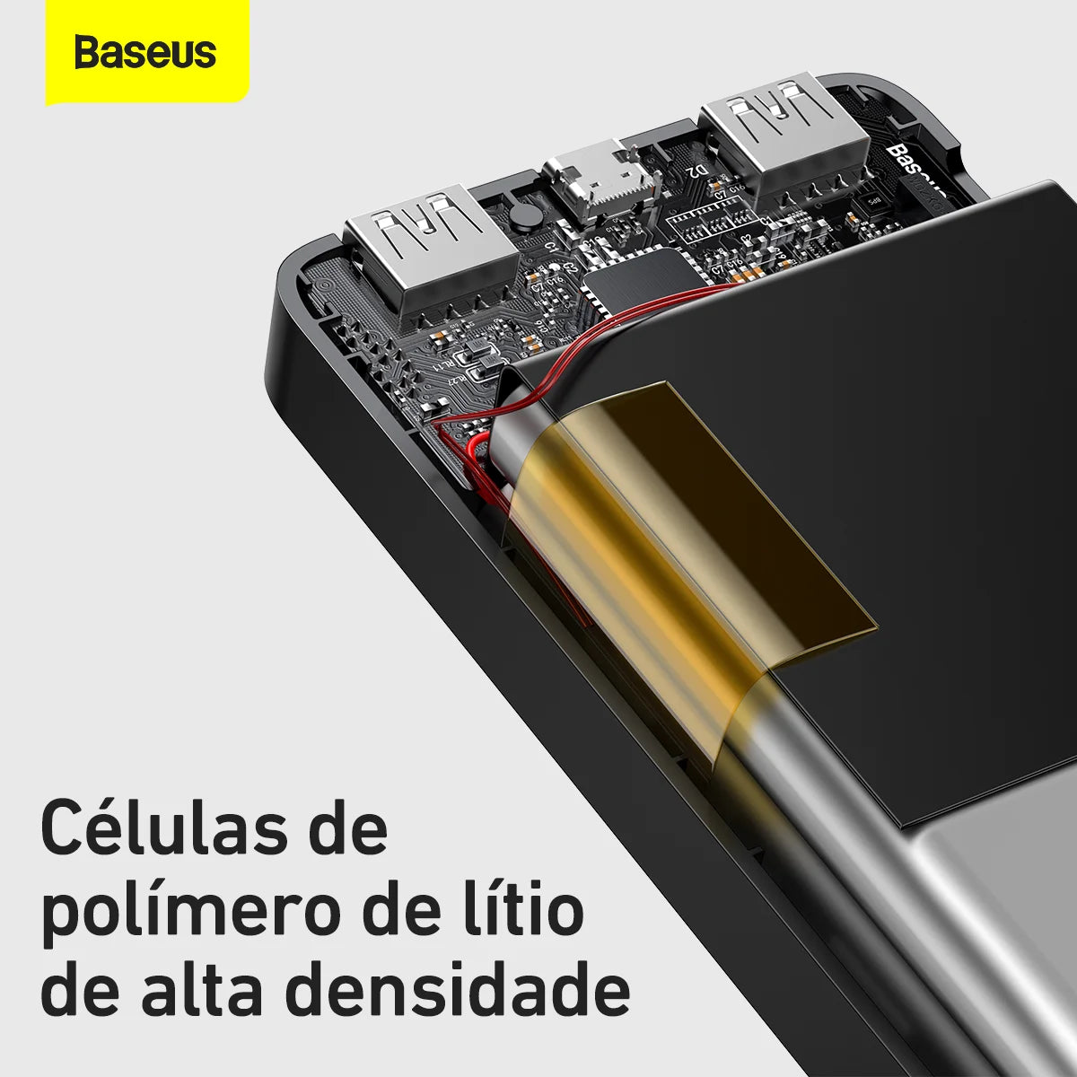 Powerbank Baseus 20.000mah 15w // Com Indicador De Carga LED // Carregamento Rapido // Bateria de Polimero de Litio de Alta Densidade