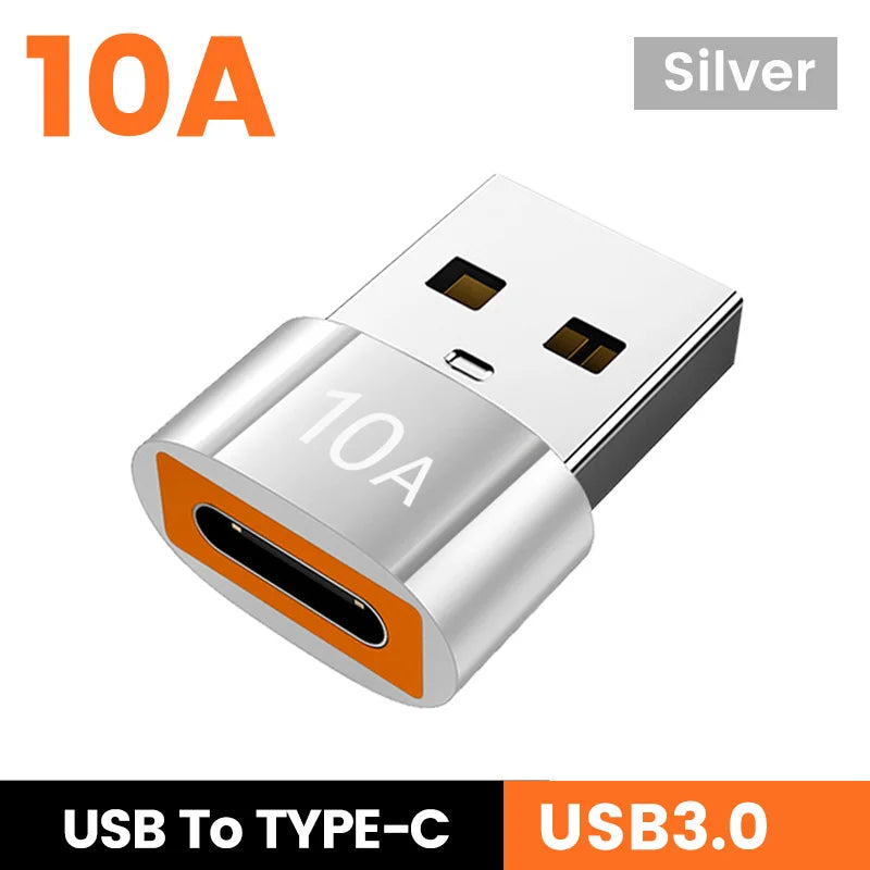 Adaptador USB 3.0 OTG 10A para Tipo C USB // Fêmea para Tipo C // Macho Adaptador de Carregamento Rápido OTG USB C // Para Xiaomi Samsung Laptop PC