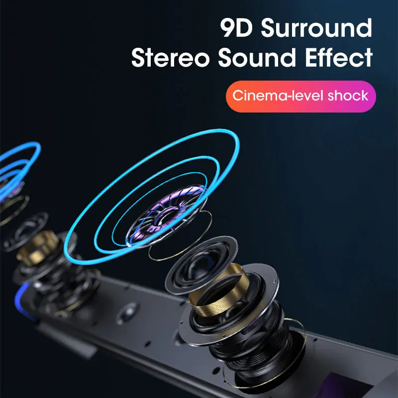 Barra de Alto-Falante Estéreo Som Subwoofer Bluetooth // Alto-Falante para Macbook / Laptop Notebook // PC Music Player Alto-Falante com Fio