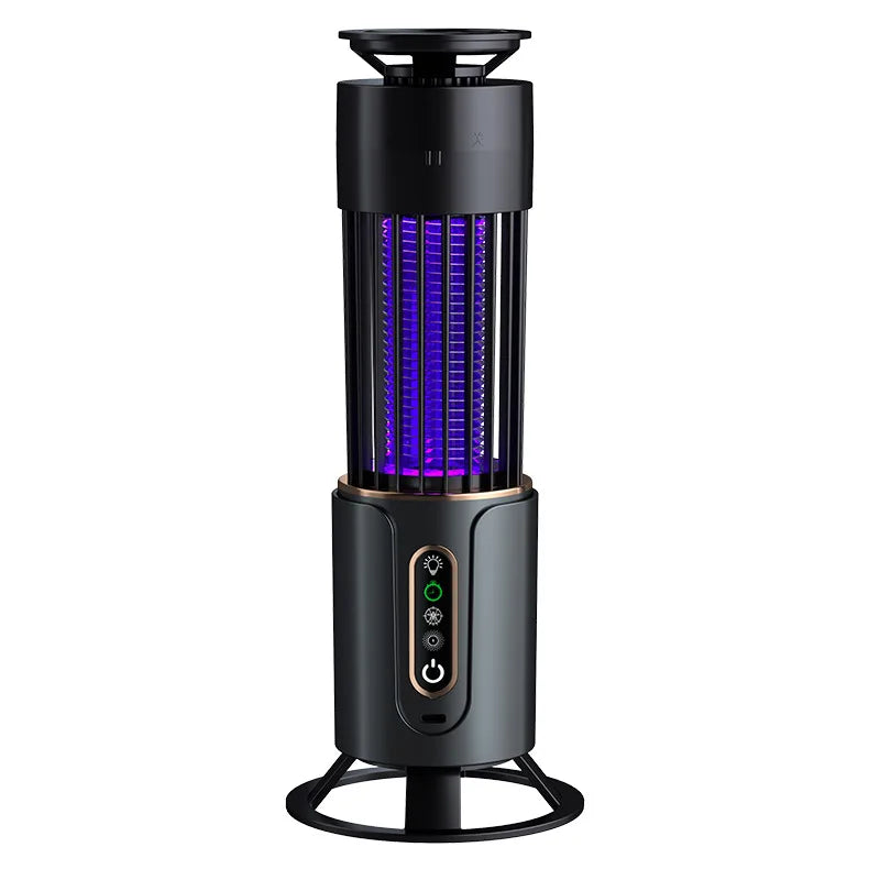 Mata-Mosquitos Recarregável via USB // Eletrocutador Elétrico // Armadilha de Sucção Portátil p/ uso Interno e Externo // Seguro p/ Crianças.