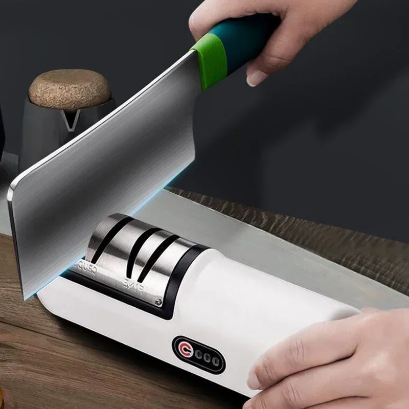 Afiador de Facas Elétrico de Cozinha Multifuncional Automático // Profissional 4 Engrenagens // Afiador de Facas Elétrico // Acessórios de Cozinha