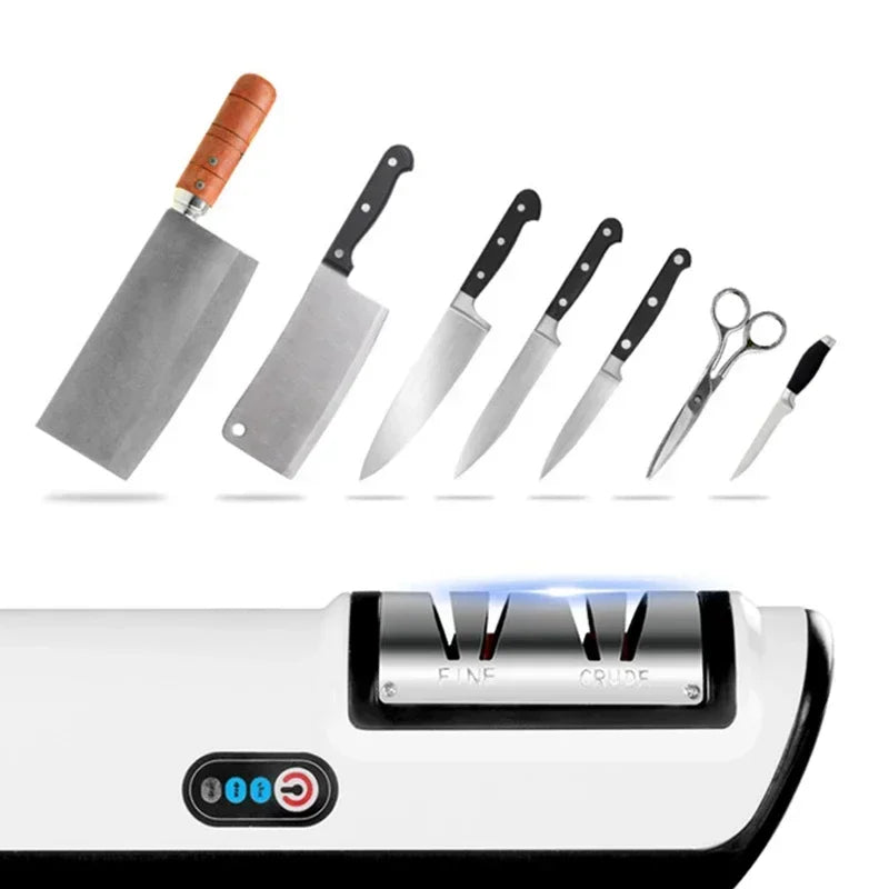 Afiador de Facas Elétrico de Cozinha Multifuncional Automático // Profissional 4 Engrenagens // Afiador de Facas Elétrico // Acessórios de Cozinha
