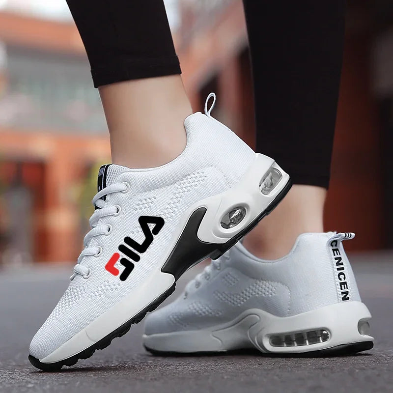 Novo Tênis YRZL Feminino de Corrida c/ Almofada de Ar // Respirável de Malha // Sapatos Esportivos ao Ar Livre c/ Rendas // Sapatos de Treinamento / Caminhada // Confortáveis e Resistentes!!!