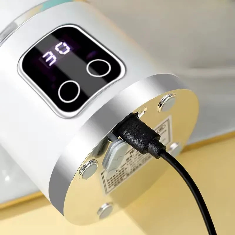 Novo Mini Espremedor Elétrico // Copo de Suco c/ Motor Potente // Gelo Picado // Grande Capacidade / 450ml // Display Digital //