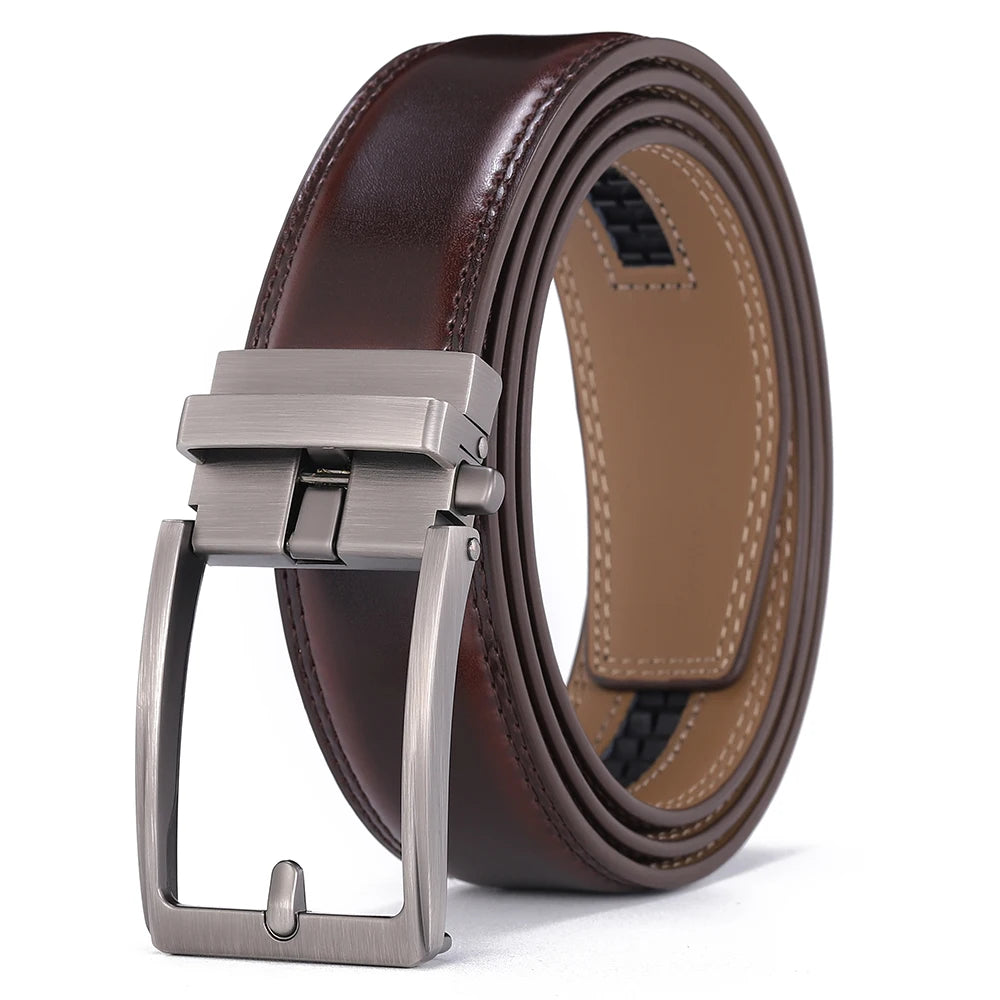 Click Belts Cintos p/ Homens Marca de Luxo // Designer da Moda // Fivela Automática // Cinto Masculino / 3.5 cm de Largura