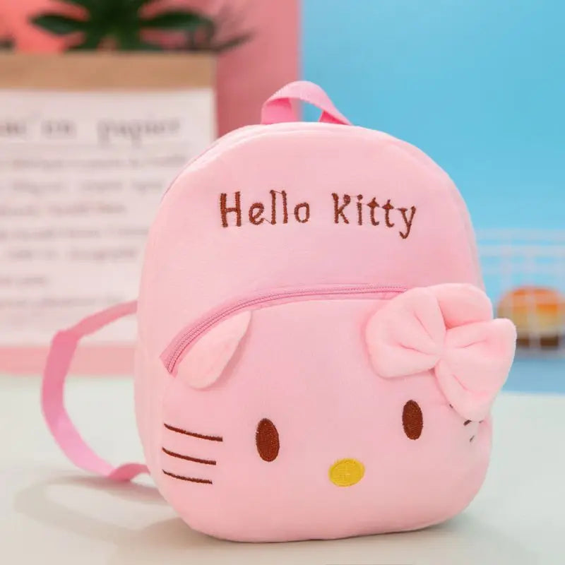 Mochila Sanrio Hello Kitty Anime Mochila de Pelúcia Desenho Animado Mochila Escolar de Jardim de Infância Kawaii Bolsa de Ombro Cosplay Presentes Surpresa
