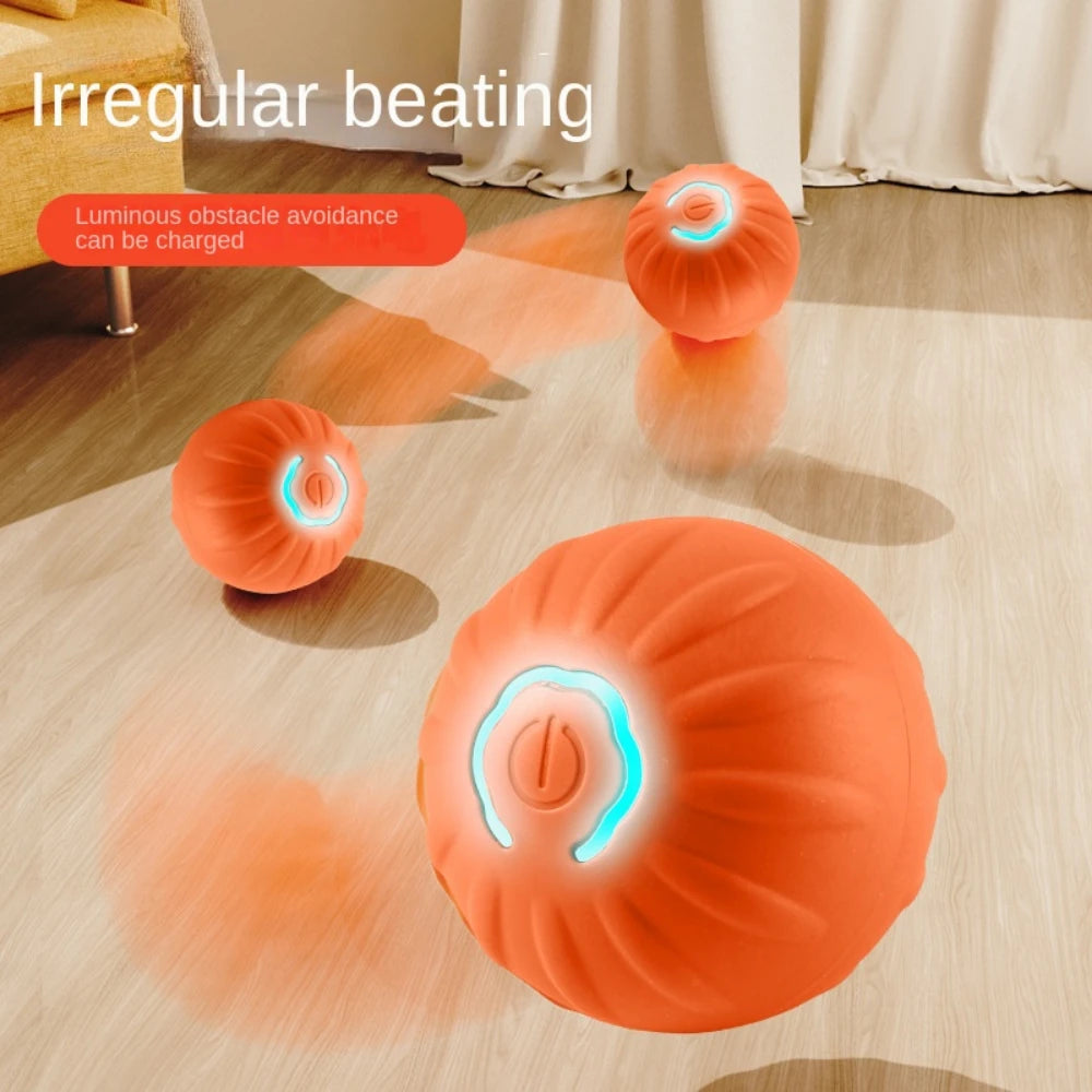 Bola de Brinquedo p/ Cachorro c/ Movimento Automático // Com Rolamento / USB Smarts // Brinquedo Interativo // Bola de Brinquedo p/ Mastigar // Acessórios p/ Cães