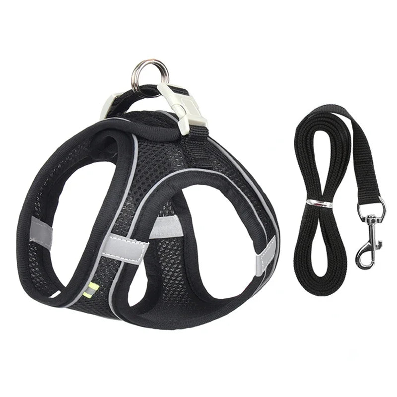 Coleira Peitoral p/ Cachorros // Acessórios p/ Cães // Arreios Ajustáveis p/ Cachorros e Gatos // Tipo Colete p/ Cachorro Pequeno // Buldogue Francês, Chihuahua