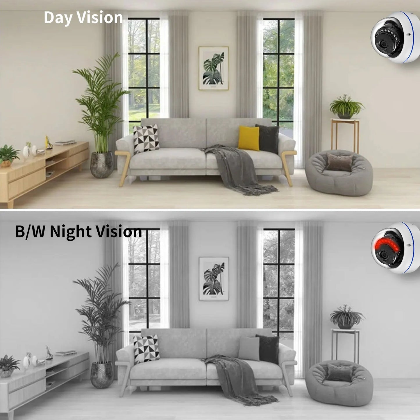 Câmera Gadinan AHD 1080P 720P 5MP // 2,8 mm Lente Dome // Proteção de Segurança // À Prova D'água // Ambientes Externos e Internos // Visão Noturna // Detecção de Movimento // Câmera CCTV