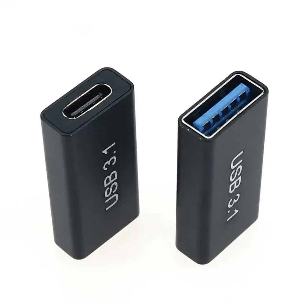2 Peças USB 3.0 Acoplador Fêmea para USB tipo C Fêmea // Adaptador Super Rápido USB 3.0 tipo C // Extensor Conversor de Conexão