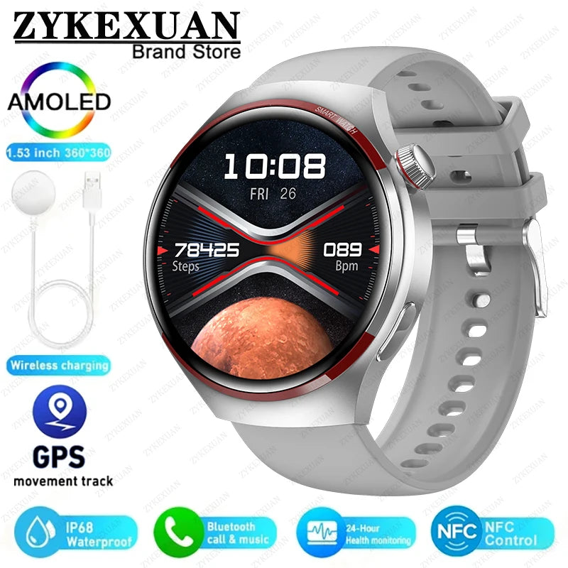 Novo Relógio Inteligente HUAWEI Watch 4 PRO 2025 Unissex // Tela AMOLED HD // Chamada Bluetooth // GPS, NFC // Frequência Cardíaca // Esportivo