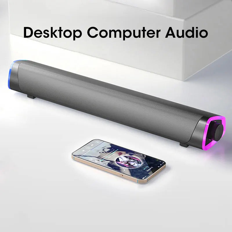 Barra de Alto-Falante Estéreo Som Subwoofer Bluetooth // Alto-Falante para Macbook / Laptop Notebook // PC Music Player Alto-Falante com Fio