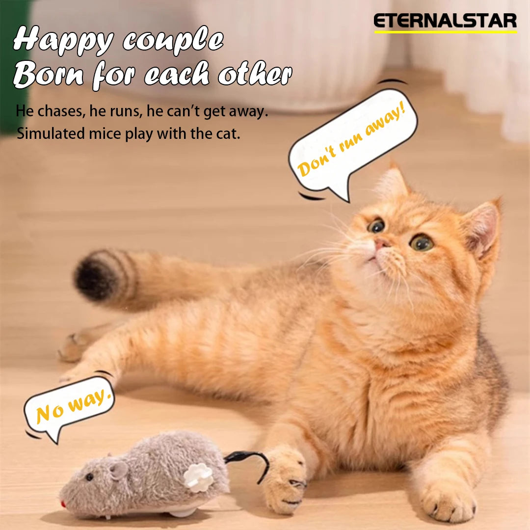 Brinquedos p/ Gatos // Simulação de Rato Mecânico // Sem Pilhas // Duráveis, p/ Ambientes Internos // Brinquedos de Pelúcia Interativos p/ Animais de Estimação