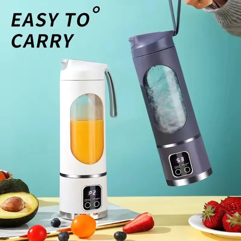 Novo Mini Espremedor Elétrico // Copo de Suco c/ Motor Potente // Gelo Picado // Grande Capacidade / 450ml // Display Digital //