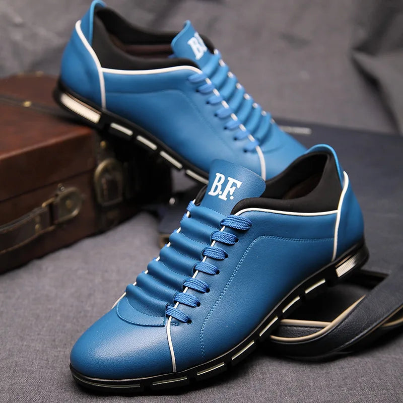 Sapato Social BKQU Masculino Casual Respirável de Couro do Plutônio // Sapatos p/ Homens de Negócios // Tamanho 38-48 // Estilo e Distinção no Estilo Britânico!!!