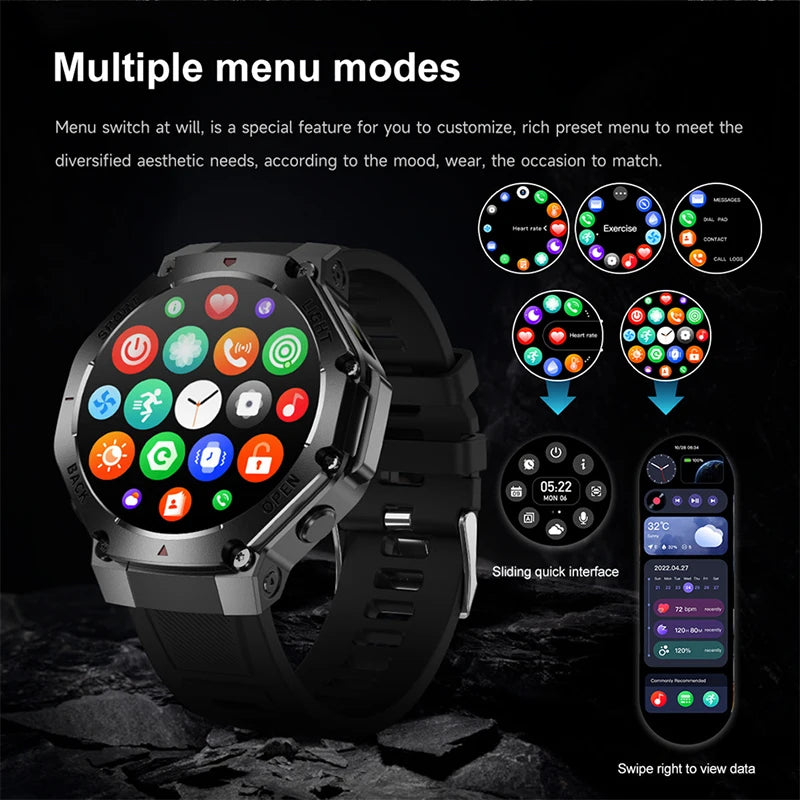 Novo Relógio Inteligente LED 2025 // Unissex / HD / AMOLED / Bluetooth / Chamada // À Prova d'água // Monitoramento de Frequência Cardíaca // Saúde Feminina // Relógios Inteligentes