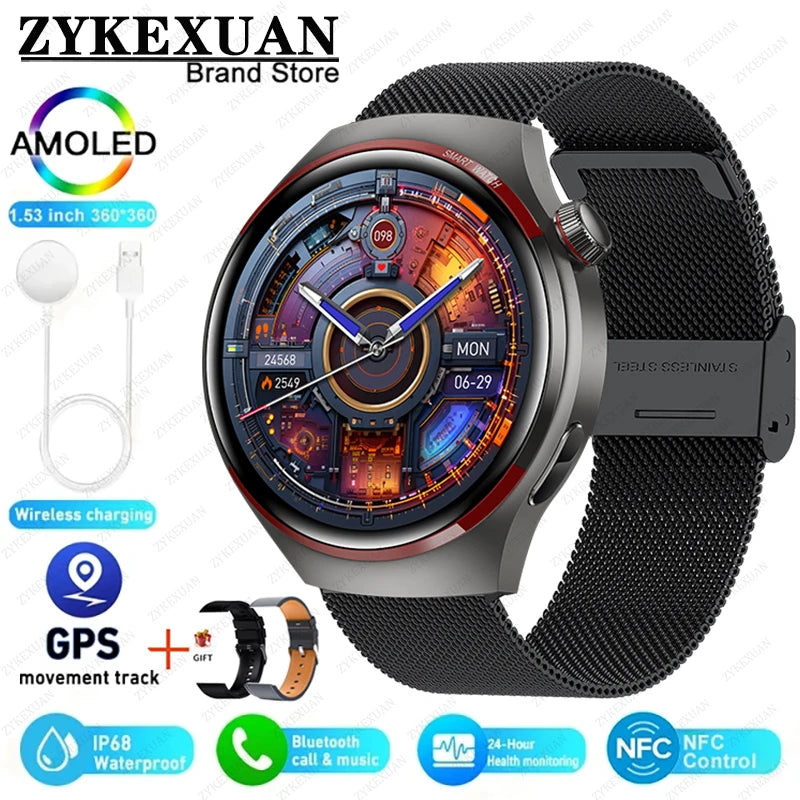 Novo Relógio Inteligente HUAWEI Watch 4 PRO 2025 Unissex // Tela AMOLED HD // Chamada Bluetooth // GPS, NFC // Frequência Cardíaca // Esportivo