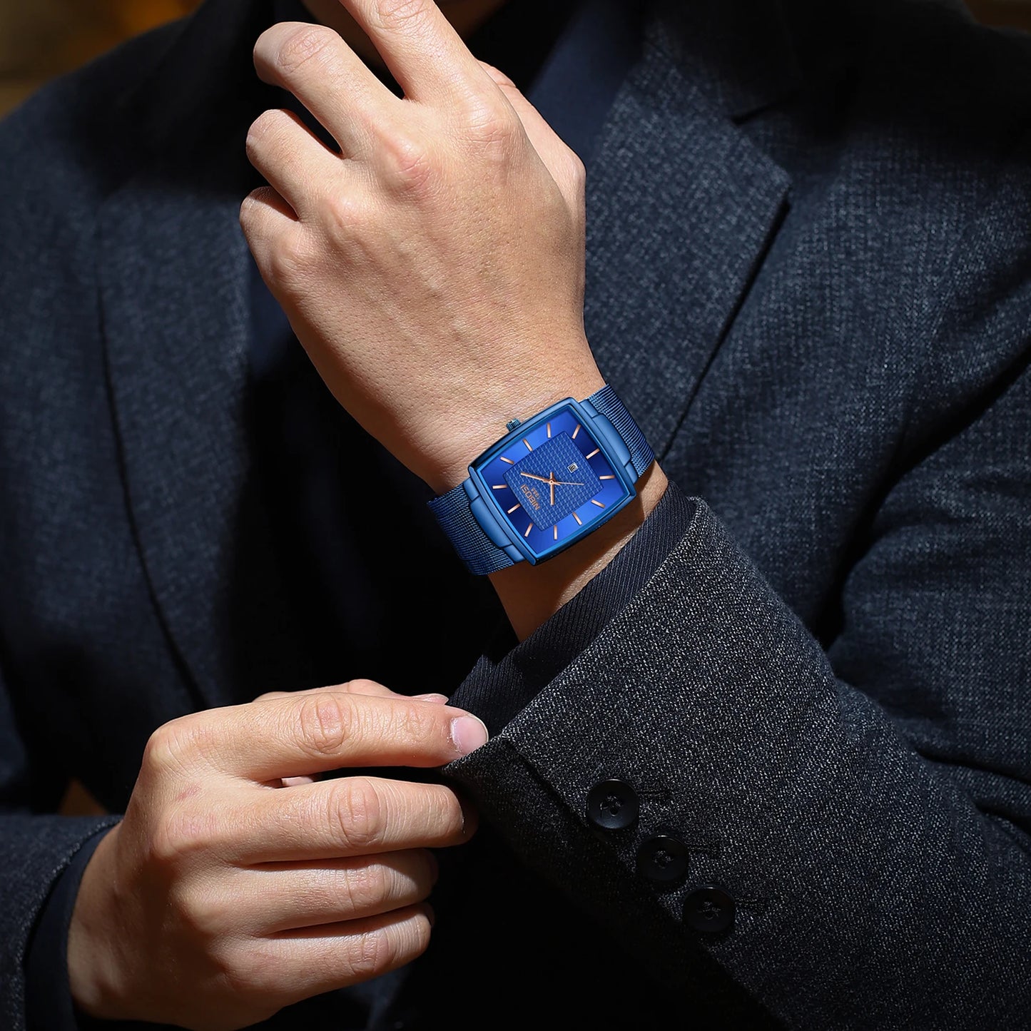 Relógios NIBOSI da Moda p/ Homens // Pulseira de Aço Inoxidável // Relógio Esportivo de Quartzo // Data Ultra Automática // Relógio Casual à Prova d'Água // Relógio Masculino