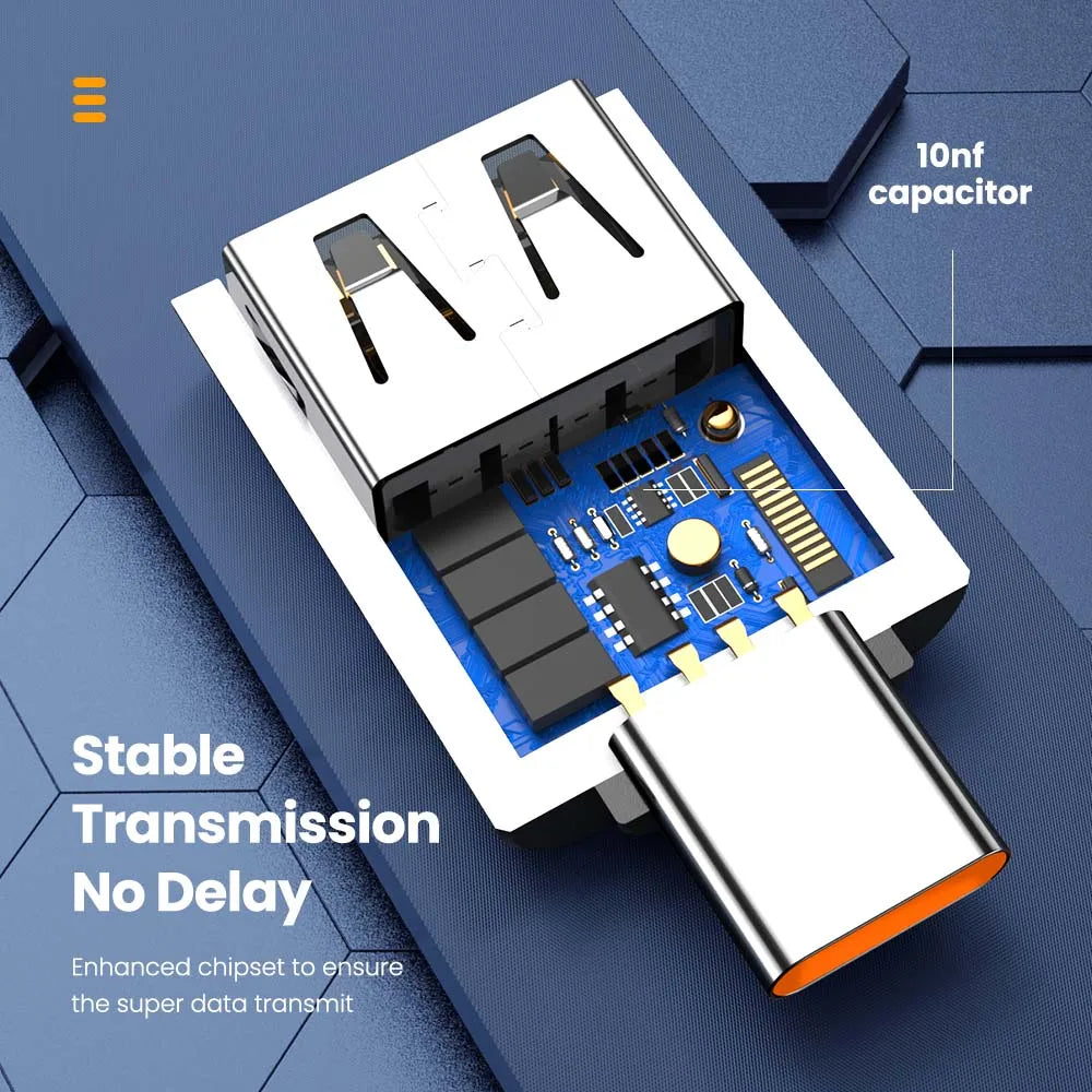 Adaptador USB 3.0 OTG 10A para Tipo C USB // Fêmea para Tipo C // Macho Adaptador de Carregamento Rápido OTG USB C // Para Xiaomi Samsung Laptop PC