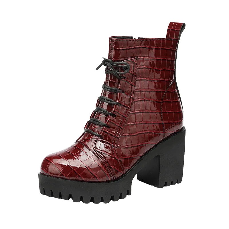 Botas Femininas de Plataforma // Sapatos Outono / Inverno 2023 // Fundo Grosso// Altura do Salto 8cm // Tamanhos 32-43 // Modelo Britânico // Lindas Botas de Salto Alto