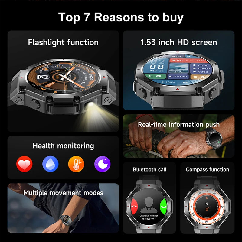 Novo Relógio Inteligente LED 2025 // Unissex / HD / AMOLED / Bluetooth / Chamada // À Prova d'água // Monitoramento de Frequência Cardíaca // Saúde Feminina // Relógios Inteligentes