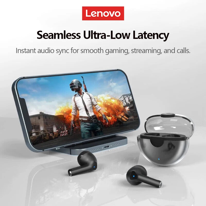 Fones de Ouvido s/ Fio Bluetooth Lenovo LP80 Choice // Bateria de Longa Duração, À Prova D'água // Som Estéreo HIFI // Esportivo // Com Microfone