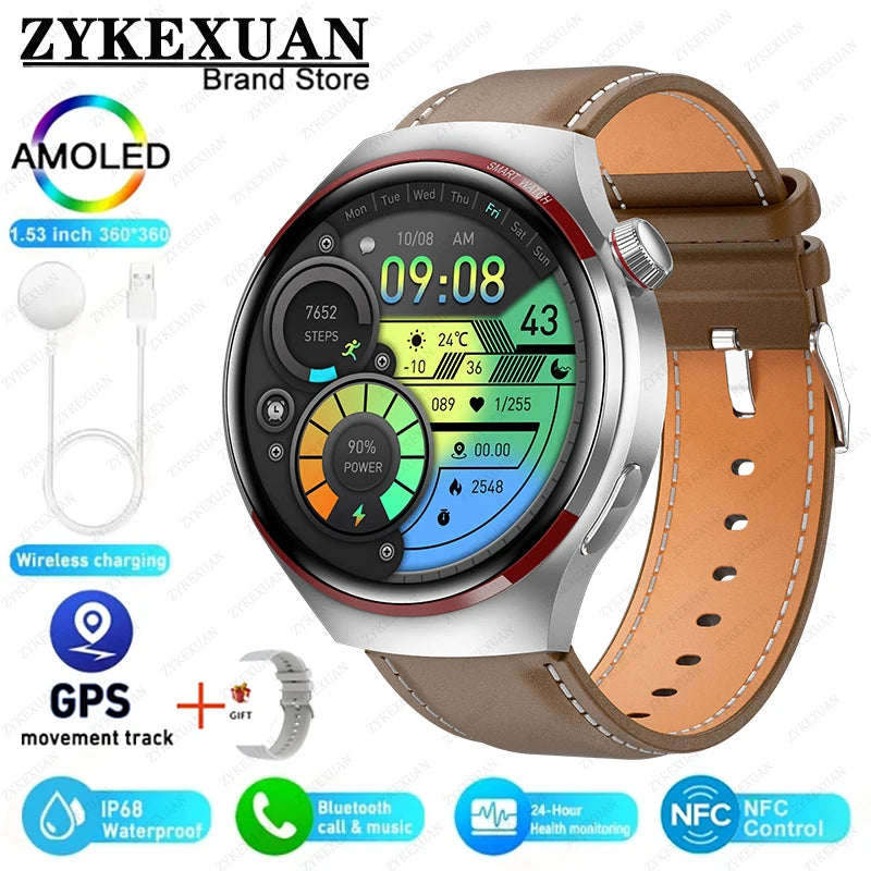 Novo Relógio Inteligente HUAWEI Watch 4 PRO 2025 Unissex // Tela AMOLED HD // Chamada Bluetooth // GPS, NFC // Frequência Cardíaca // Esportivo