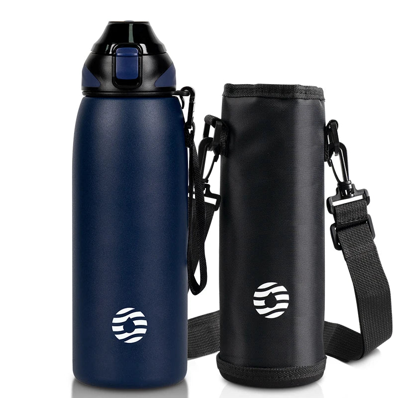 Garrafa de Água FEIJIAN 600ml / 800ml / 1000ml // Garrafa Esportiva a Vácuo p/ Bebidas Quentes e Frias // Em Aço Inoxidável.