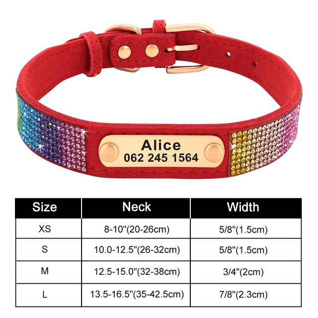 Coleira Personalizada PET ARTIST Bling // Colar Anti-Perda Personalizável para Identificação de Animal de Estimação // Colar Ajustável para Animais de Estimação