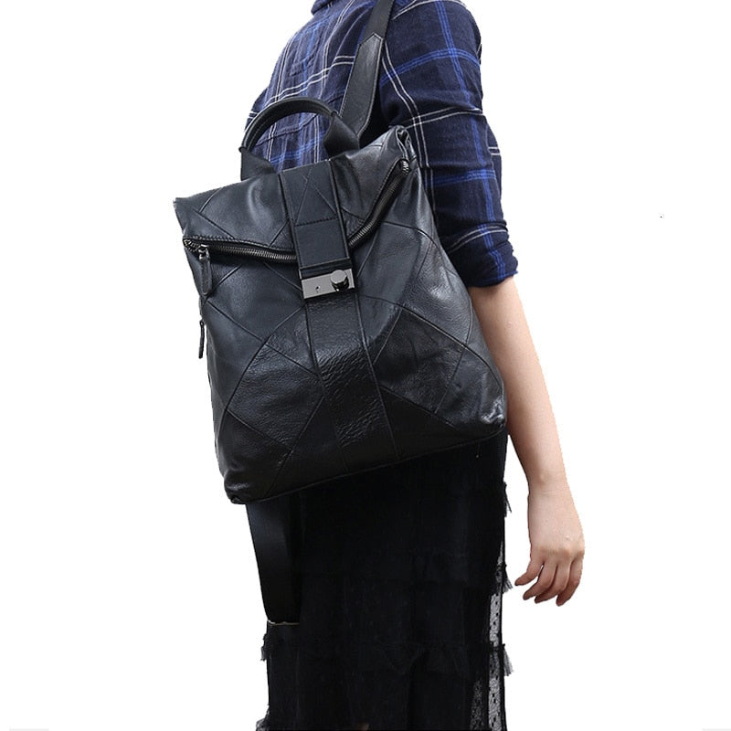 Mochila Feminina Antifurto de Couro Motaora // Bolsa de Viagem ao Ar Livre // Mochila de Grande Capacidade // Linda, Vesátil, Durável e Muito Resistente!!!