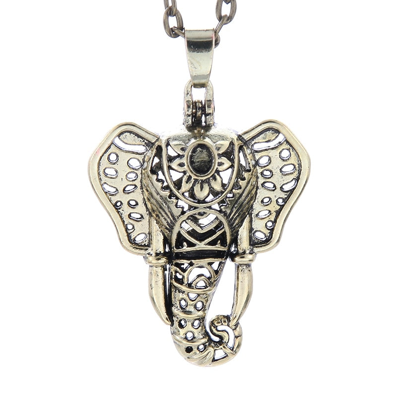 Elefante Fofo Boa Sorte* // Difusor de Perfume/Óleo Essencial *Aromaterapia // Colar/Joia/Medalhão Vintage Gaiola Aberta // Pingente com almofadas // É Outro Nível de Espiritualidade!!!