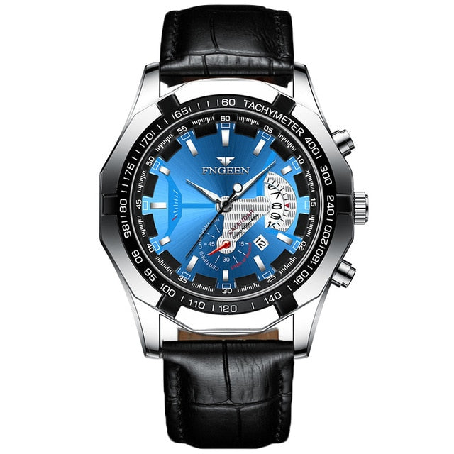 2025 Top Brand Relógio de Luxo FNGEEN Esportivo Quartzo Militar Aço Completo // Moda Casual Relógio de Pulso Masculino À Prova D' Água 50M de Profundidade
