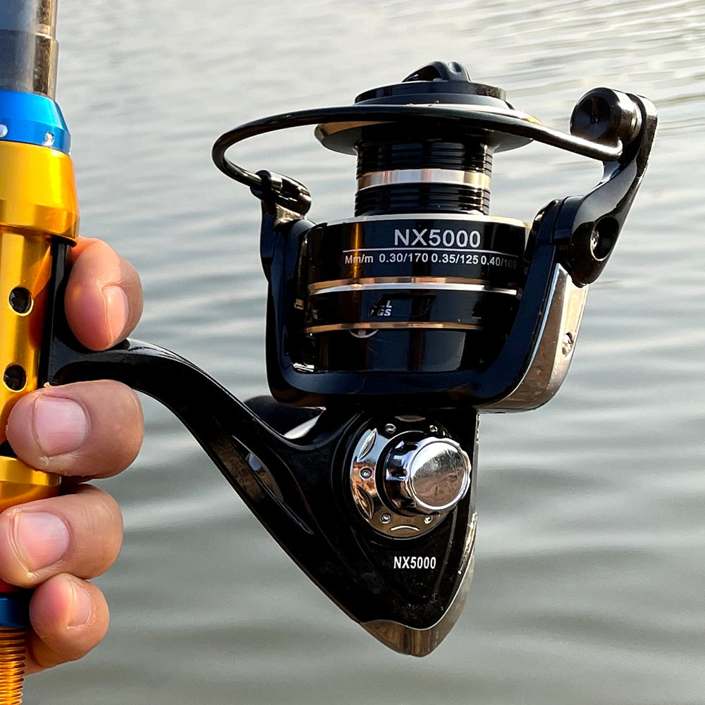 Carretel de Pesca GHOTDA // Carretel de Metal - Aço Inoxidável // Rolamento de Esferas // Cabo de Metal // Carretel Para Pesca em Água Salgada ou ÁGUA Doce // Agora o Peixe não Escapa!!!