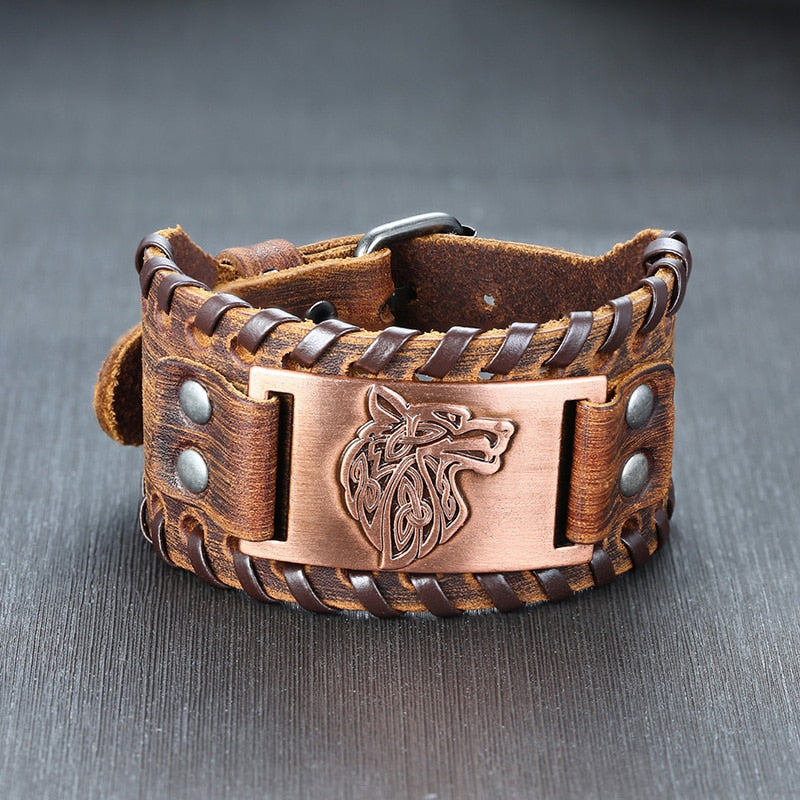 Pulseiras Masculinas Elegantes VENOX de Couro // Envolto em Couro Rock Punk // Pingente de Bússola Masculina // Joia de Pulso, Comprimento Ajustável // Elegante e Super Moderna!!!"