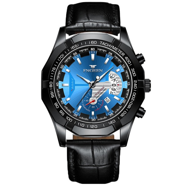 2025 Top Brand Relógio de Luxo FNGEEN Esportivo Quartzo Militar Aço Completo // Moda Casual Relógio de Pulso Masculino À Prova D' Água 50M de Profundidade