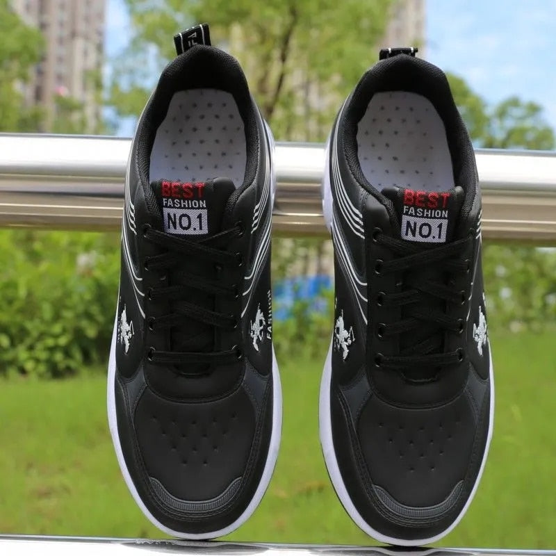 Tênis de Couro Feelldi Superstar Trainers // Preto / Branco / Azul // Muito Resistente e Durável // COLEÇÃO 2023 // Inigualável!