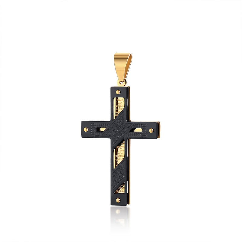 Colar Bizantino Cruz Meaeguet // Crucifixo Masculino Aço Inoxidável 24" // Colares Masculinos com Corrente Bizantina // Lindos Pingentes c/ Correntes Bizantinas!!!