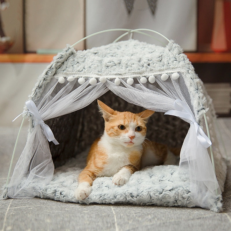 Doce Princesa - Cama para Gatos // Tenda Dobrável para Gatos // Cama para Casa de Cão // Casas para Gatos Almofada // Agora é vida de Princesa das Arábias!!!