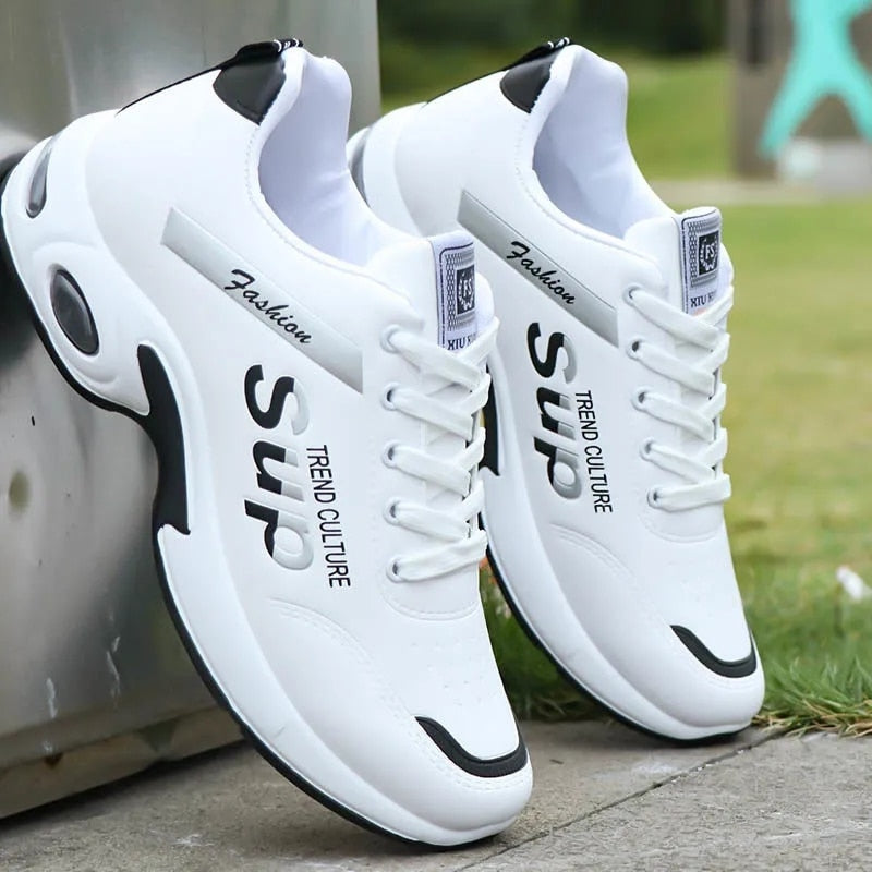 Tênis de Couro Feelldi Superstar Trainers // Preto / Branco / Azul // Muito Resistente e Durável // COLEÇÃO 2023 // Inigualável!