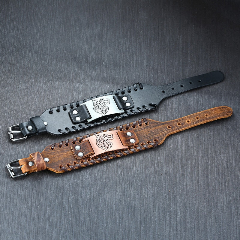 Pulseiras Masculinas Elegantes VENOX de Couro // Envolto em Couro Rock Punk // Pingente de Bússola Masculina // Joia de Pulso, Comprimento Ajustável // Elegante e Super Moderna!!!"