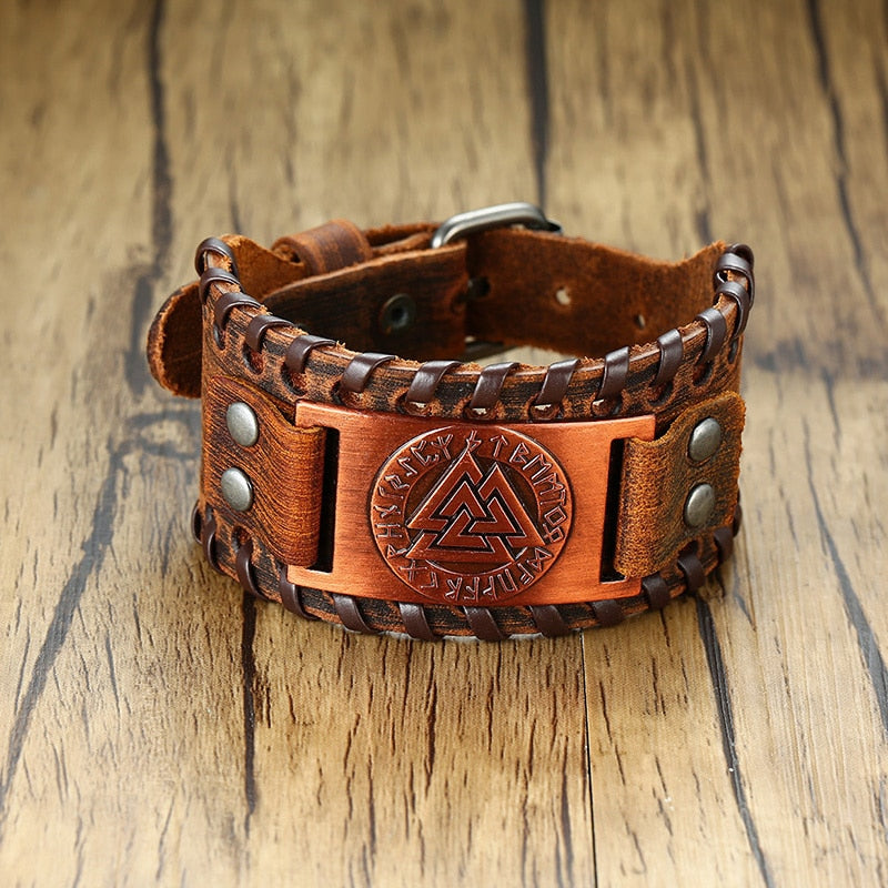 Pulseiras Masculinas Elegantes VENOX de Couro // Envolto em Couro Rock Punk // Pingente de Bússola Masculina // Joia de Pulso, Comprimento Ajustável // Elegante e Super Moderna!!!"