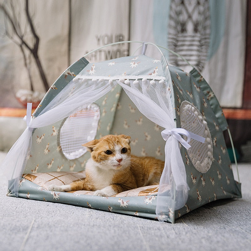 Doce Princesa - Cama para Gatos // Tenda Dobrável para Gatos // Cama para Casa de Cão // Casas para Gatos Almofada // Agora é vida de Princesa das Arábias!!!