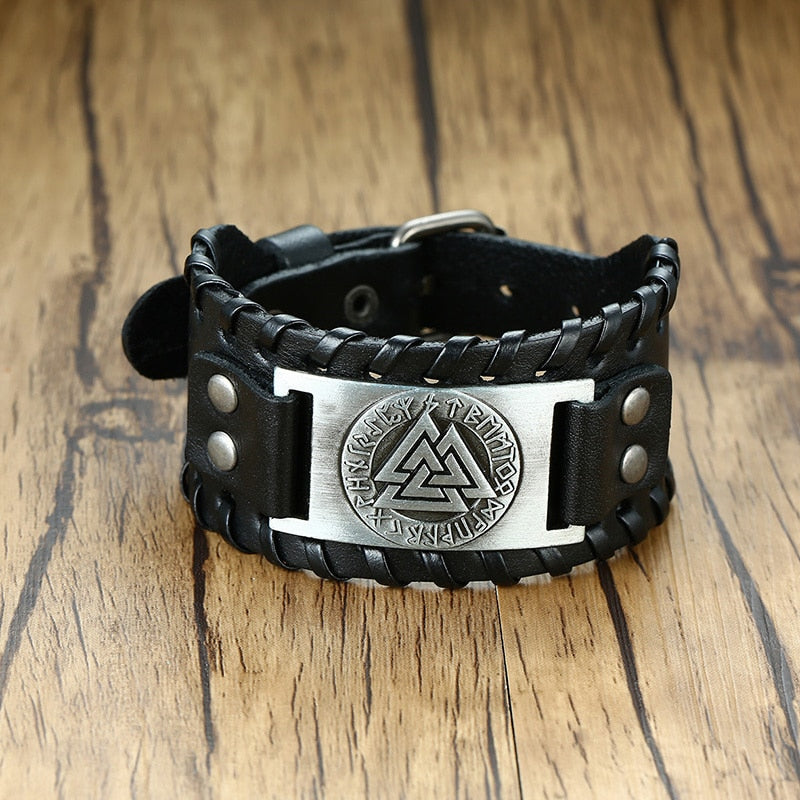 Pulseiras Masculinas Elegantes VENOX de Couro // Envolto em Couro Rock Punk // Pingente de Bússola Masculina // Joia de Pulso, Comprimento Ajustável // Elegante e Super Moderna!!!"