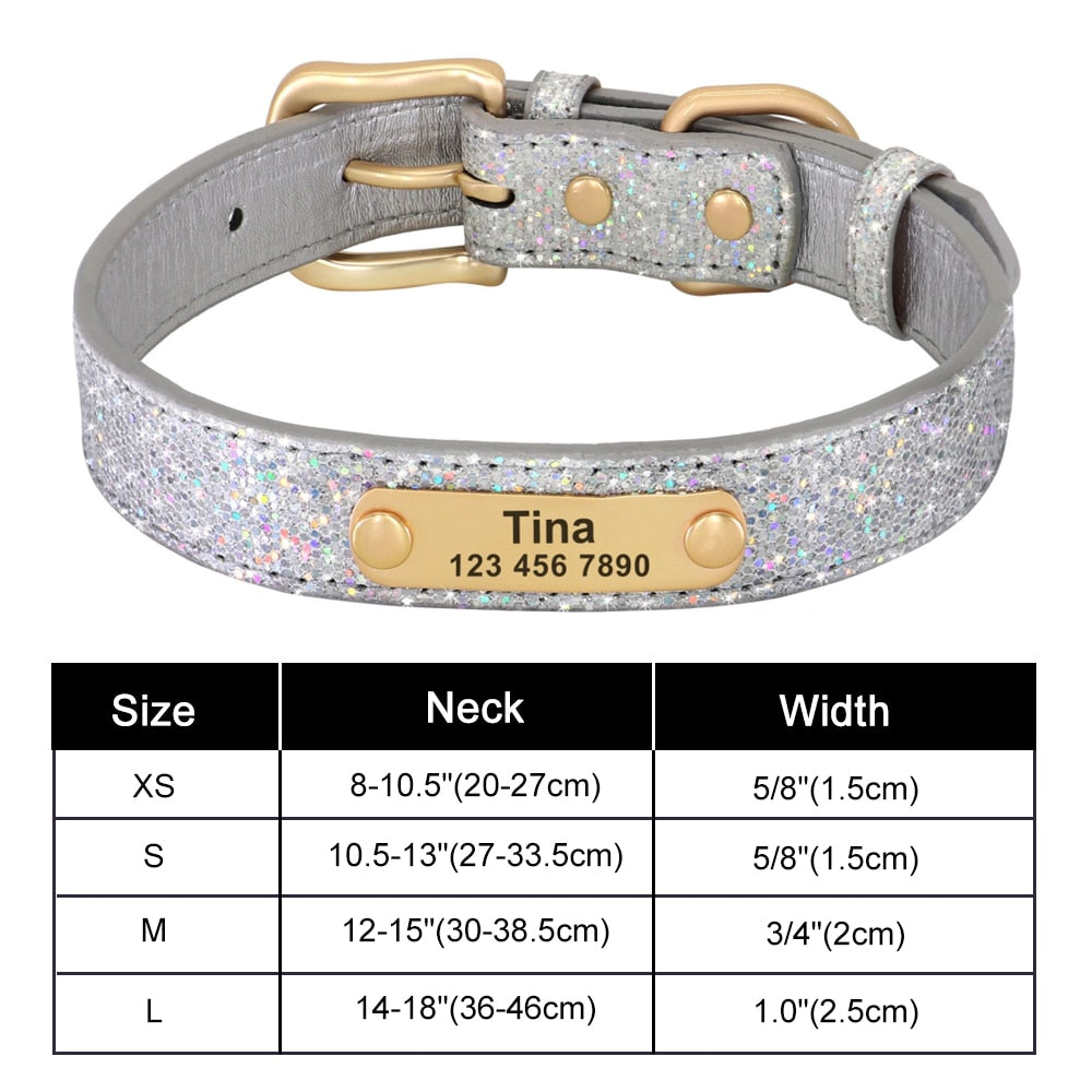 Coleira Personalizada PET ARTIST Bling // Colar Anti-Perda Personalizável para Identificação de Animal de Estimação // Colar Ajustável para Animais de Estimação